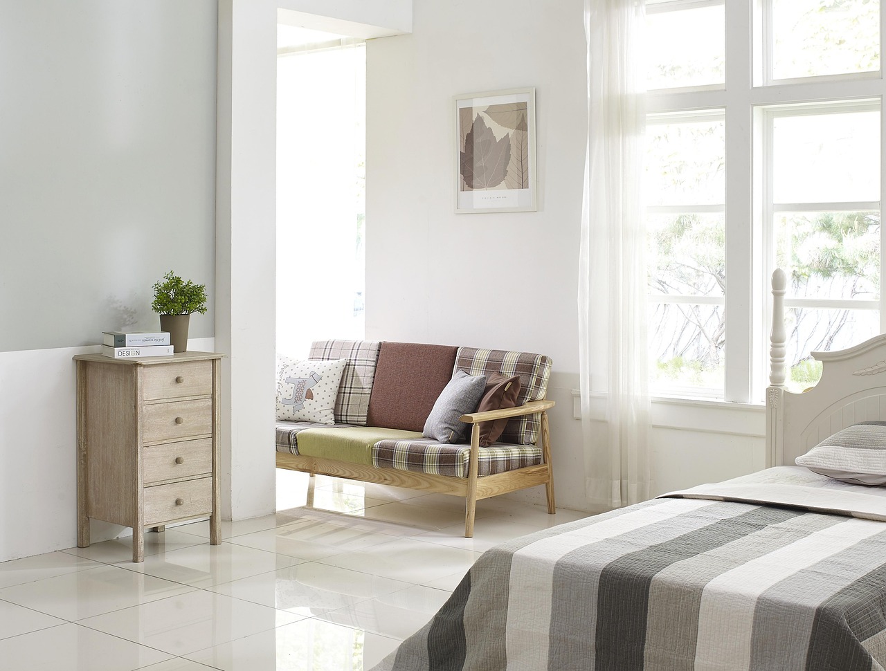 Happy family in a clean home